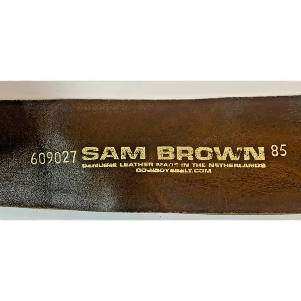 Classic Brown Leather Women's Belt with Antique Silver Buckle